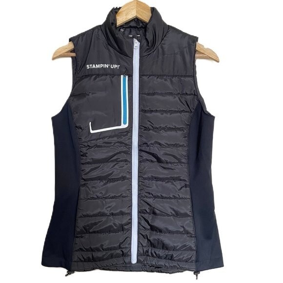 Stampin' Up Logo Puffer Women's Black Vest (Size M) - Picture 1 of 12
